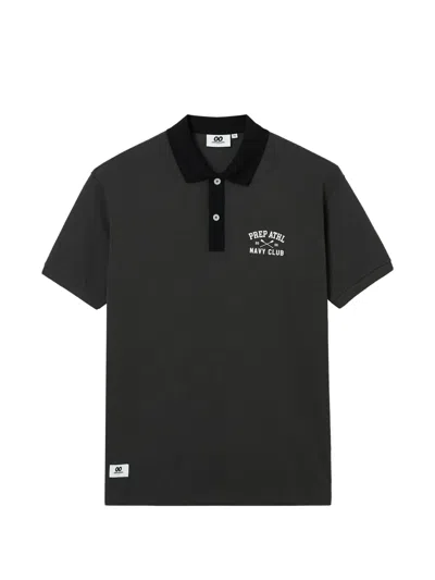 Chocoolate Contrast Collar Logo-detail Polo Shirt In Gray