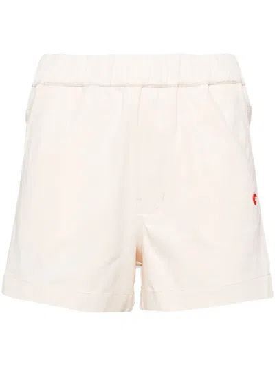 Chocoolate Logo Patch High-rise Shorts In Neutrals
