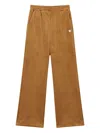 Chocoolate Cord Heart-logo Track Pants In Brown
