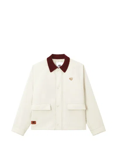 Chocoolate Corduroy-collar Jacket In White