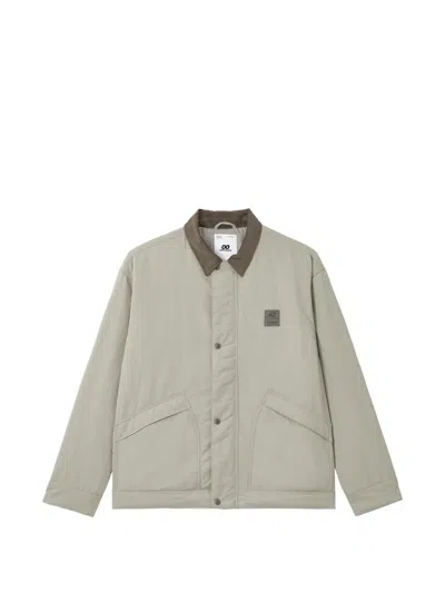 Chocoolate Corduroy-collar Logo-patch Jacket In Brown