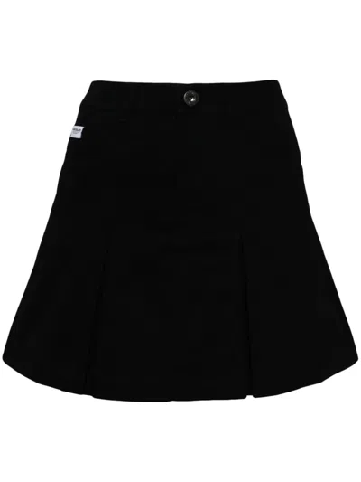 Chocoolate Cotton Mini Skirt In 黑色