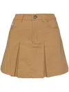 Chocoolate Cotton Mini Skirt In 中性色