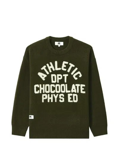 Chocoolate Cotton Sweater In Green
