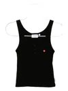 Chocoolate Cotton Tank Top In Black