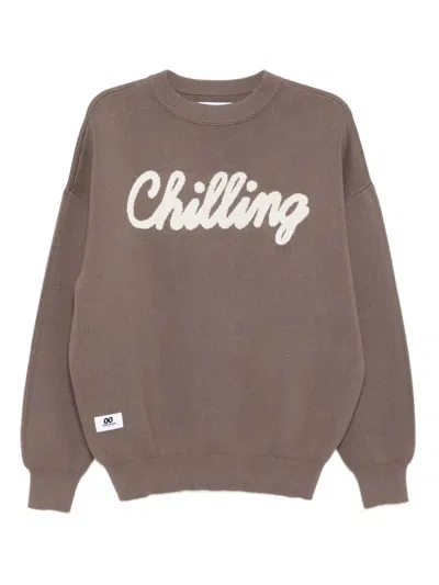 Chocoolate Crew Neck Jumper In Brown