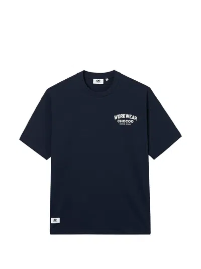 Chocoolate Crewneck Graphic T-shirt In Blue