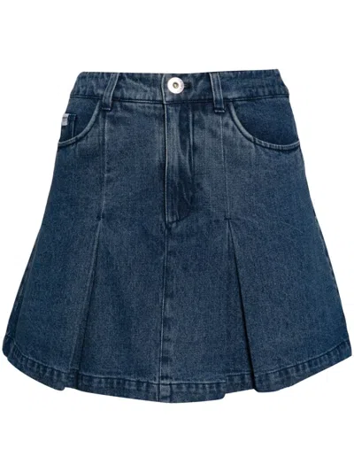 Chocoolate Denim Mini Skirt In 蓝色