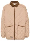 Chocoolate Diamond-pattern Jacket In Neutrals