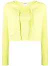 Chocoolate Double-layer Cardigan Top In Gry