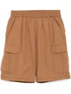 Chocoolate Drawstring Cargo Shorts In Brown