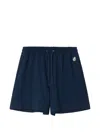 Chocoolate Drawstring Embroidered Shorts In Blue