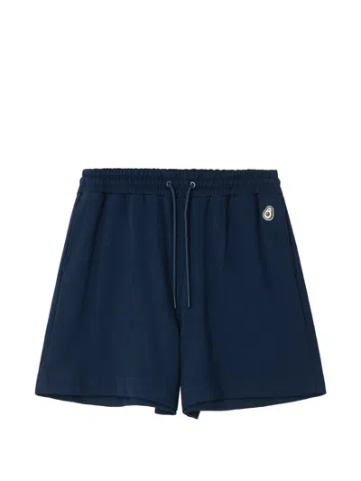 Chocoolate Drawstring Embroidered Shorts In Blue