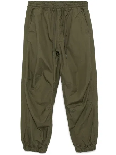 Chocoolate Drawstring Tapered Trousers In Green
