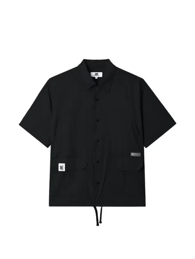 Chocoolate Drawstring-hem Utility Shirt In Black