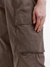 Chocoolate Elasticated Cargo Trousers In Brown