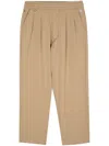 Chocoolate Elasticated-waist Tapered Trousers In Brown