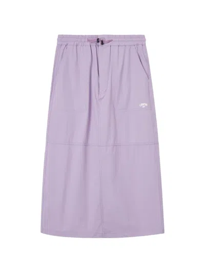 Chocoolate Elasticated-waistband Midi Skirt In Purple