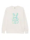 Chocoolate Embossed-graphic Cotton Sweatshirt In Neutral