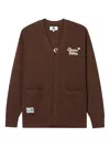 Chocoolate Embroidered-bear Cardigan In Brown