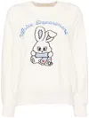 Chocoolate Embroidered Crew Neck Jumper In Neutrals