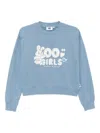 Chocoolate Embroidered-graphic Cotton Sweatshirt In Blue