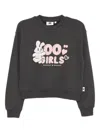 Chocoolate Embroidered-graphic Cotton Sweatshirt In Gray