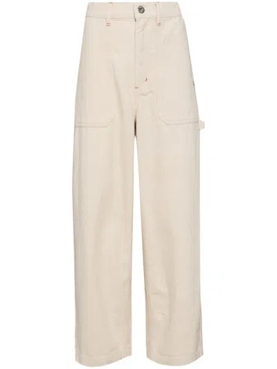 Chocoolate Embroidered Logo Jeans In Neutrals