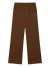 Chocoolate Embroidered-logo Track Pants In Brown