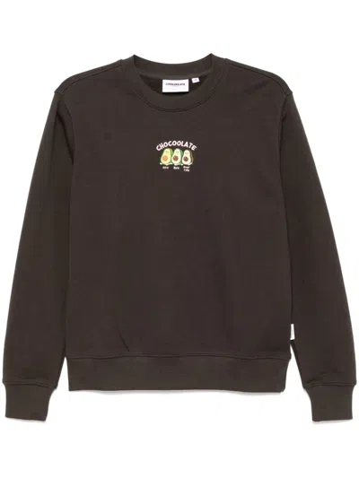 Chocoolate Embroidered Sweatshirt In Grey