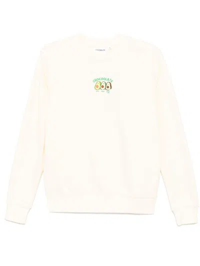 Chocoolate Embroidered Sweatshirt In Neutrals
