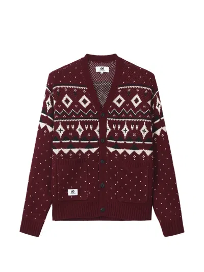 Chocoolate Fair Isle-knit Cardigan In Red