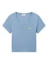 Chocoolate Fine Ribbed T-shirt In Blue