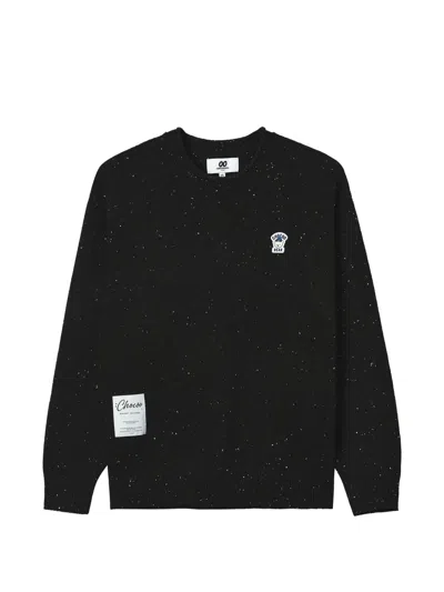 Chocoolate Flecked Logo-patch Sweater In Black