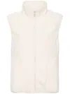 Chocoolate Fleece Zip Up Vest In Neutrals