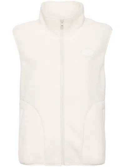 Chocoolate Fleece Zip Up Vest In Neutrals