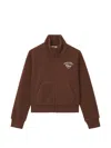 Chocoolate Fleece-texture Logo-embroidered Jacket In Brown
