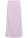 Chocoolate Floral-appliqué Track Skirt In Purple