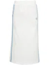 Chocoolate Floral-appliqué Track Skirt In White