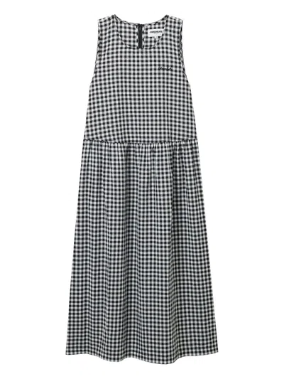 Chocoolate Gingham-print Dress In Black