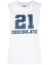 Chocoolate Graphic Logo-print Tank Top In White