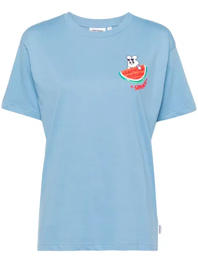 Chocoolate T-shirt Mit Grafischem Print In Blau