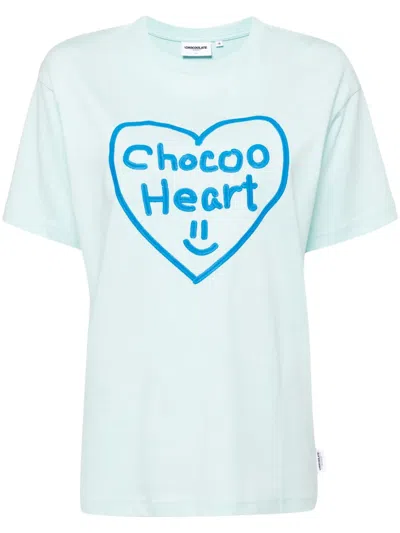 Chocoolate Graphic-print Cotton T-shirt In Blue