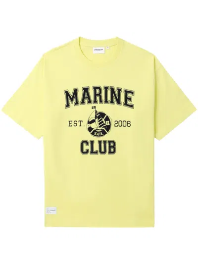 Chocoolate Graphic-print Cotton T-shirt In Gelb