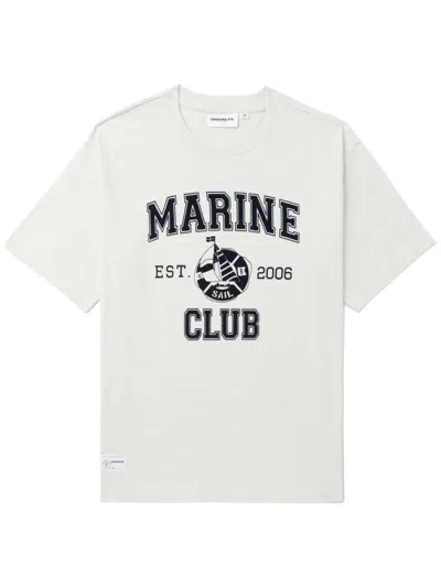 Chocoolate Graphic-print Cotton T-shirt In Weiss