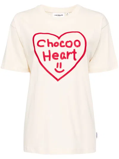 Chocoolate Graphic-print Cotton T-shirt In White