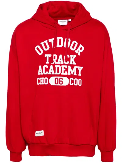 Chocoolate Graphic-print Hoodie In Red