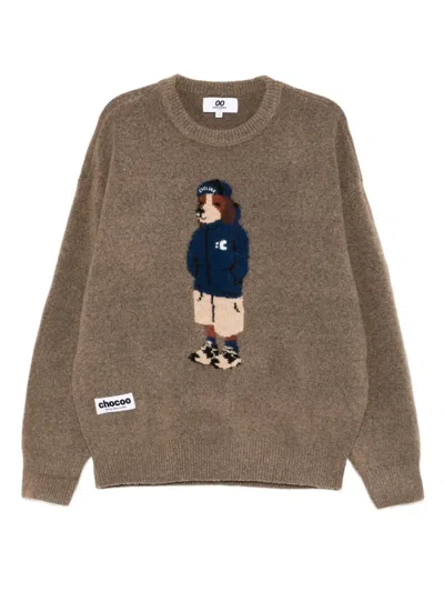 Chocoolate Graphic-print Jumper In Brown
