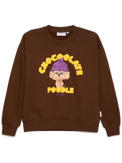 Chocoolate Graphic-print Sweatshirt In Brown