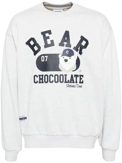 Chocoolate Graphic-print Sweatshirt In Grey